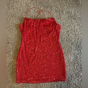 B. Smart Fire Red Sequin Dress Size XXL
